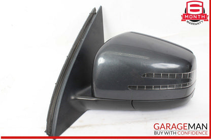 12-16 Mercedes X166 GL450 Front Left Side Door Rear View Mirror w/ Blind Spot