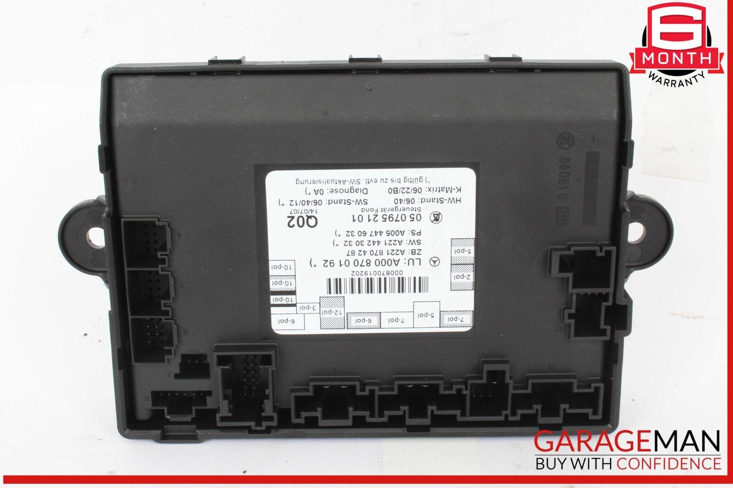 07-13 Mercedes W221 S550 S400 Rear Right / Left Side Door Controller Module Unit