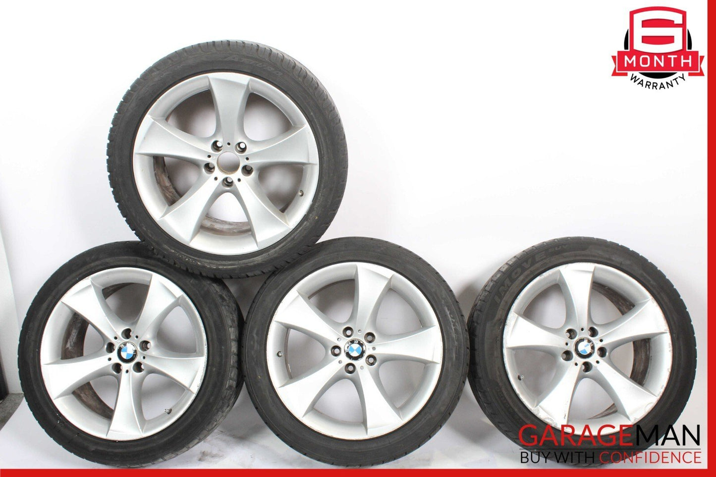08-14 BMW X5 X6 Staggered 20" R20 10x11 Wheel Tire Rim Set of 4 Pc OEM