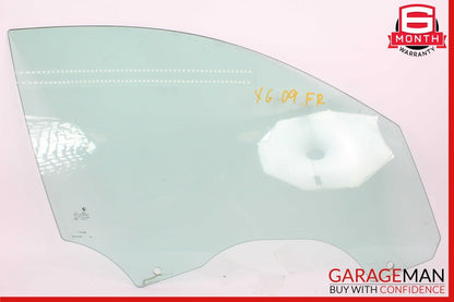 08-14 BMW X6 Front Right Door Window Glass OEM