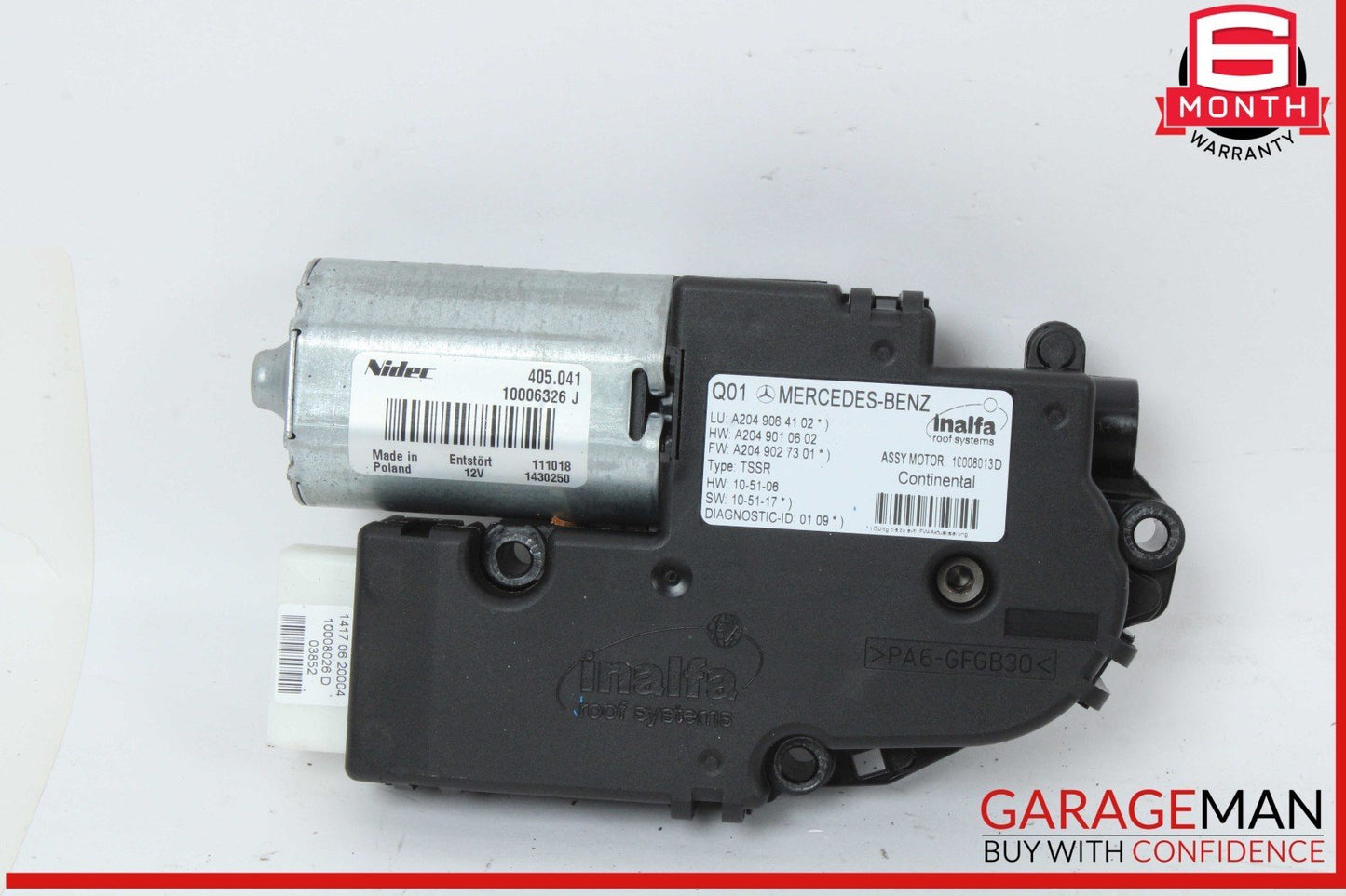 08-15 Mercedes X204 GLK350 Panoramic Sunroof Sun Roof Motor Unit 2049005310 OEM