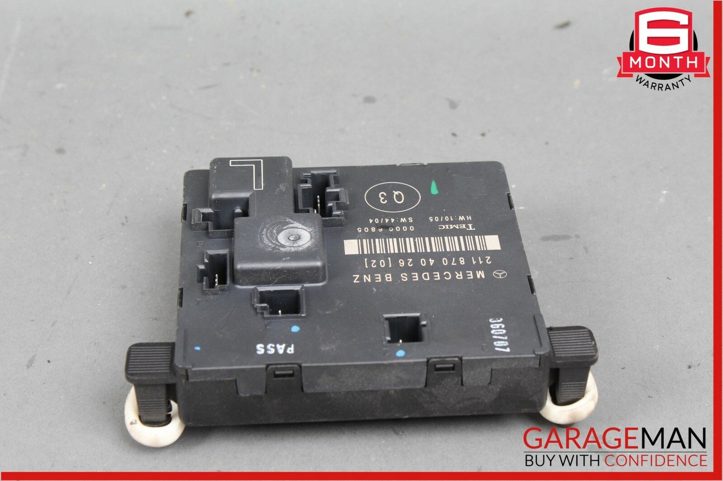03-09 Mercedes W211 E63 AMG E350 Rear Left Driver Side Door Control Module Unit