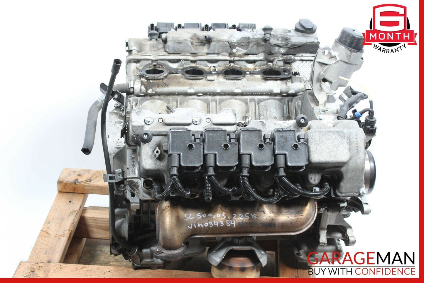 03-06 Mercedes R230 SL500 RWD Engine Motor Block Assembly OEM