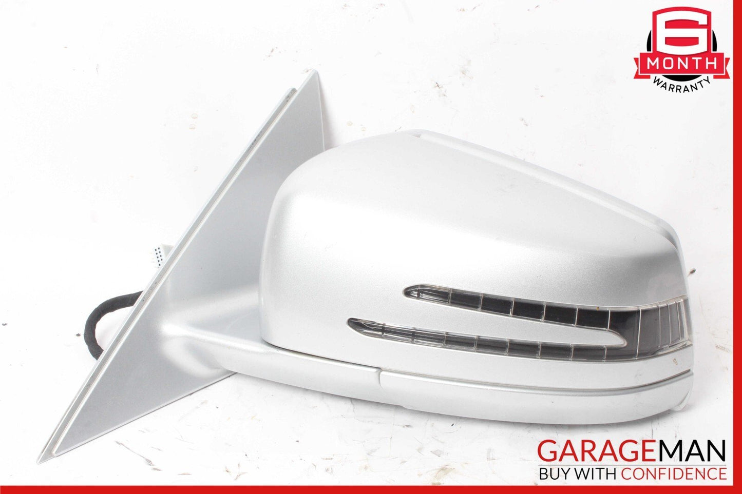 10-13 Mercedes W221 S550 Front Left Side Mirror Door Rear View Iridium Silver