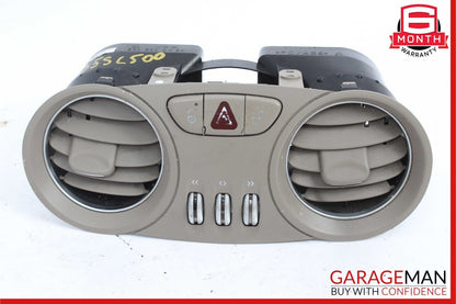 03-06 Mercedes R230 SL500 SL55 AMG Center Dashboard Hazard AC Air Vent Beige OEM