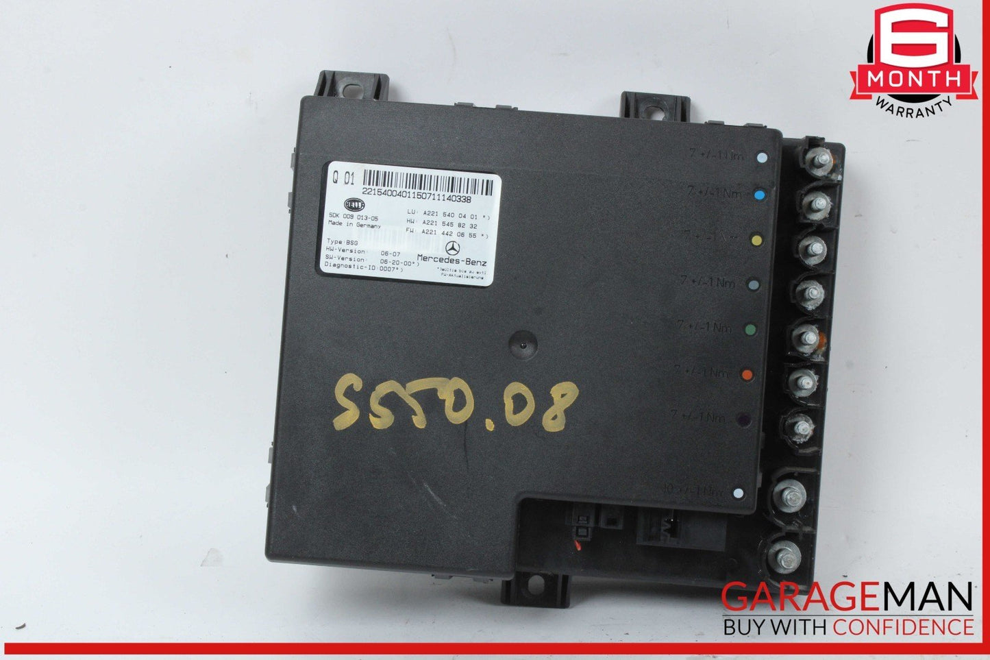 07-14 Mercedes W221 S550 CL550 Electric Power Supply Fuse Box Control Module