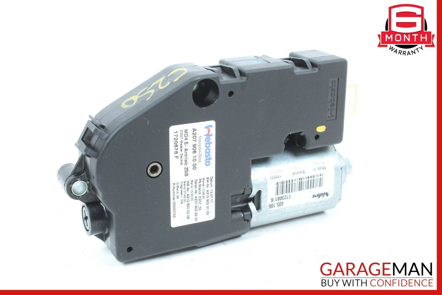 12-15 Mercedes W204 C250 Coupe Pano Panoramic Sunroof Moonroof Motor Power Drive