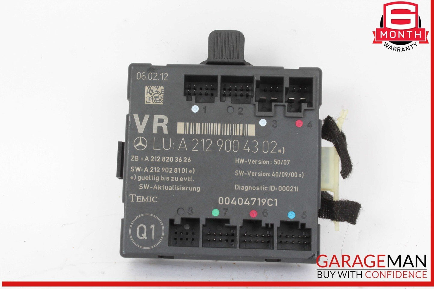 08-18 Mercedes X204 GLK350 4MATIC Front Right Side Door Control Module OEM