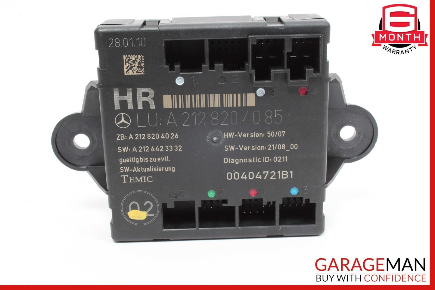 08-15 Mercedes W204 C300 C350 Rear Right Side Door Control Module 2128204085 OEM