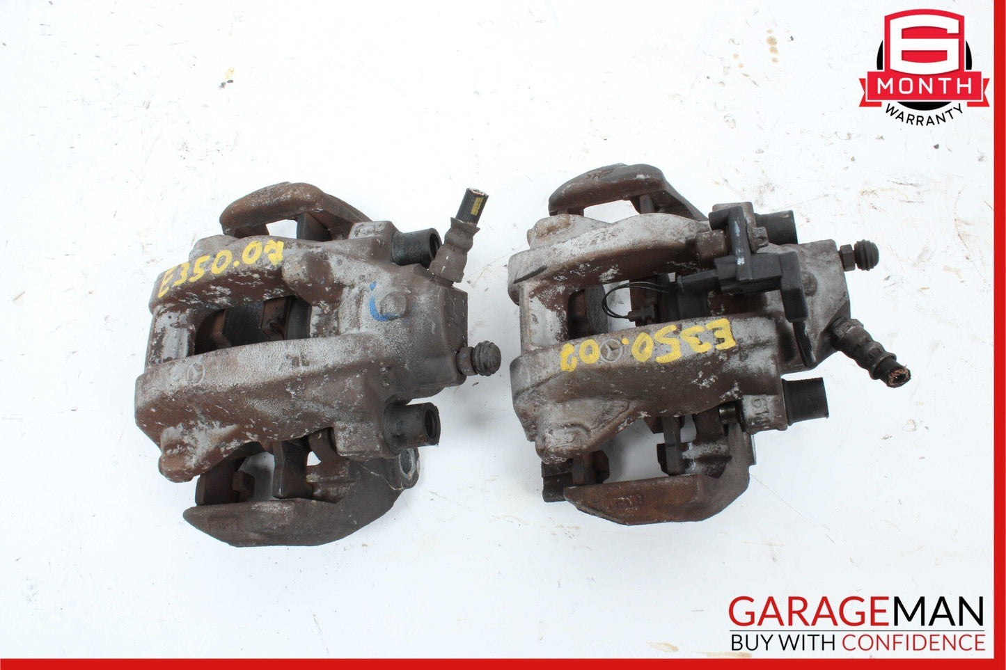 07-11 Mercedes W211 E350 E550 Rear Left & Right Brake Caliper Calipers Set OEM