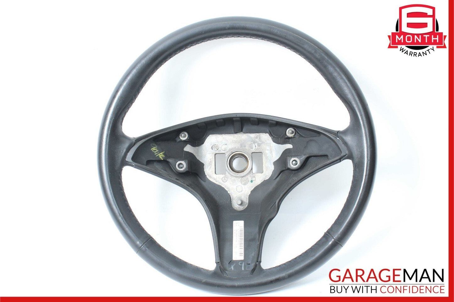 08-11 Mercedes W204 C300 3 Spoke Steering Wheel Leather Black 2044603203 OEM