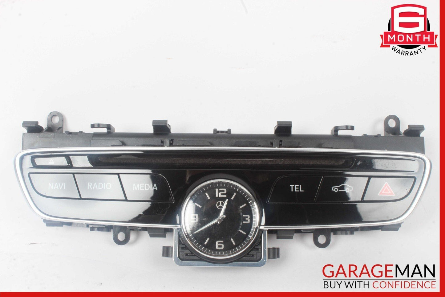 15-18 Mercedes W205 C300 Center Dashboard Hazard Control Switch w/ Clock Assy