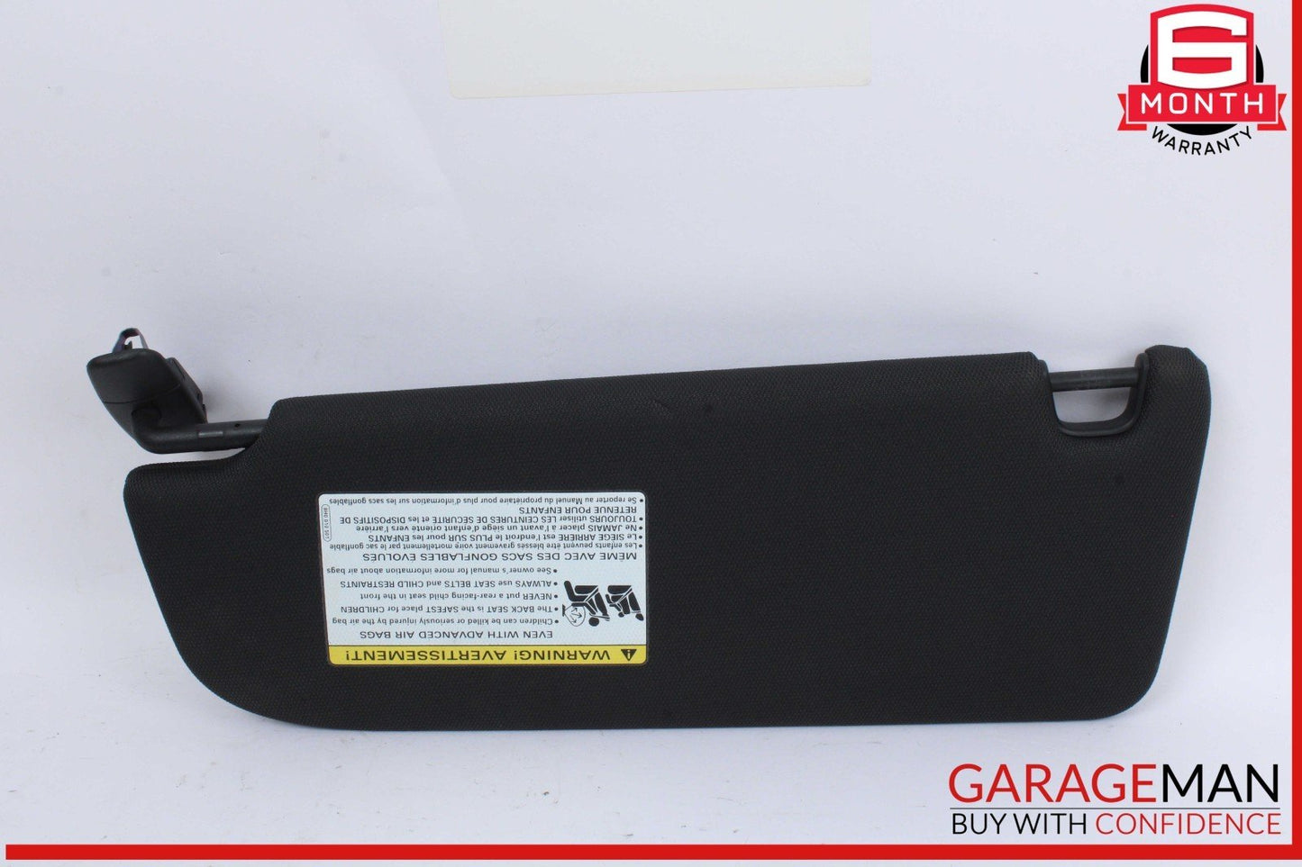16-18 Audi A7 A6 Front Right Side Sun Visor Sunvisor Black 4G0857552N OEM
