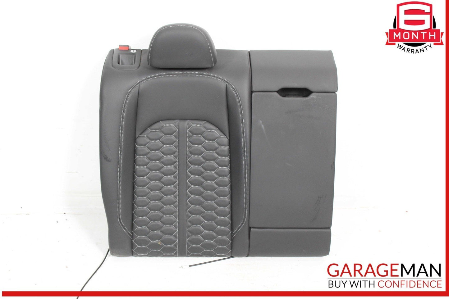 18-23 Audi RS5 Rear Right Side Upper Seat Cushion w/ Armrest Black OEM