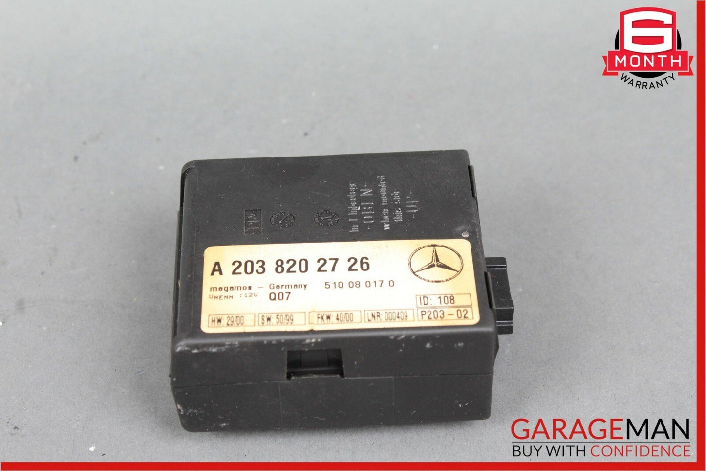 00-02 Mercedes W220 S430 S600 Anti Theft Alarm Signal Control Module Unit OEM