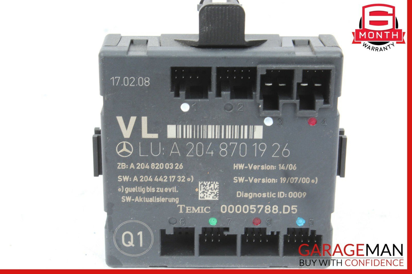 08-14 Mercedes W204 C250 C300 Front Left Side Door Control Module OEM
