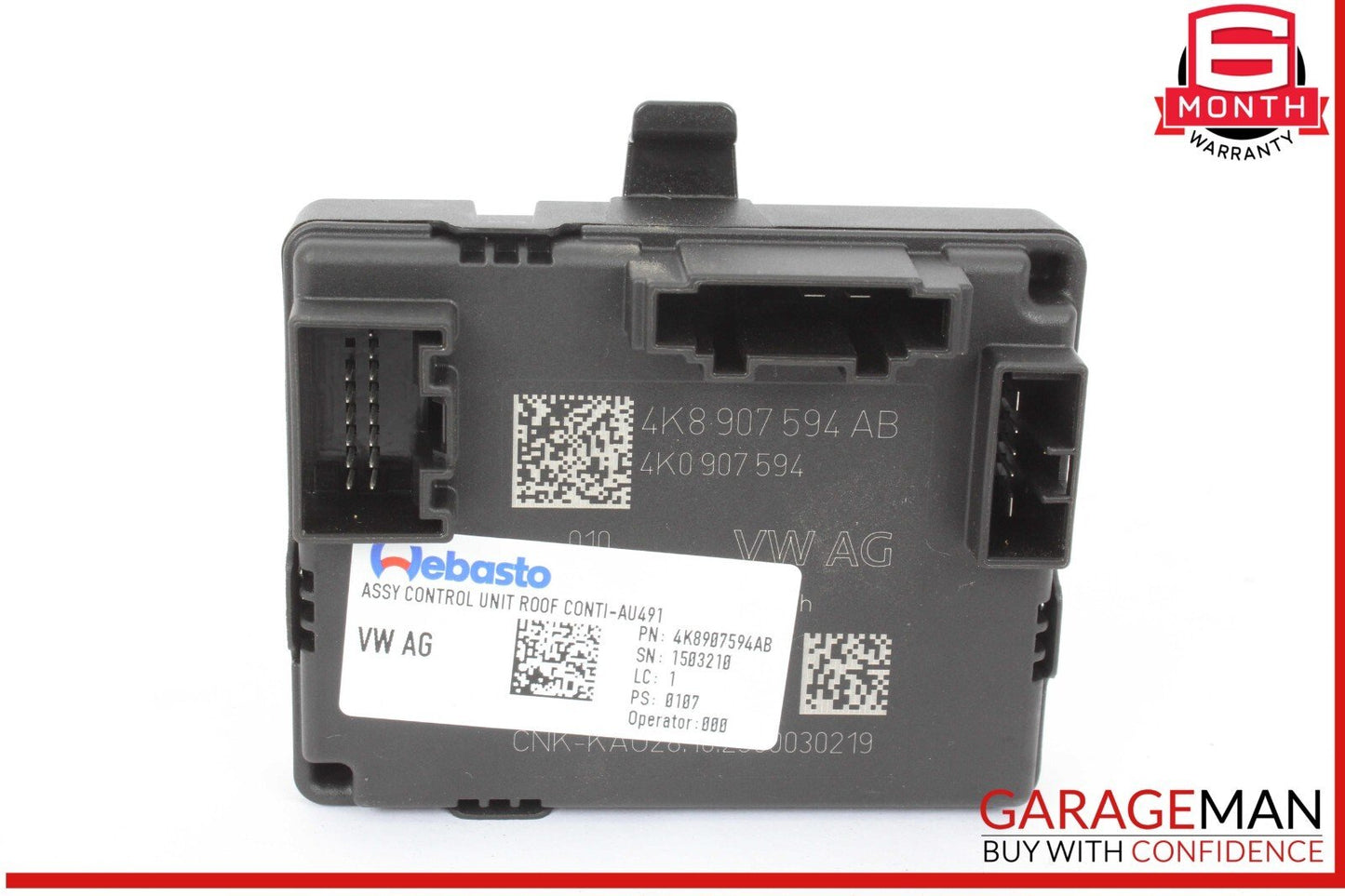 17-24 Audi A4 Roof Sunroof Control Module Unit 4K8907594AB OEM