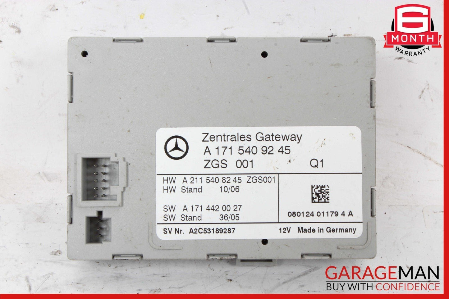 05-11 Mercedes R171 SLK300 SLK280 Central Gateway Control Module Unit