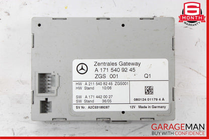 05-11 Mercedes R171 SLK300 SLK280 Central Gateway Control Module Unit