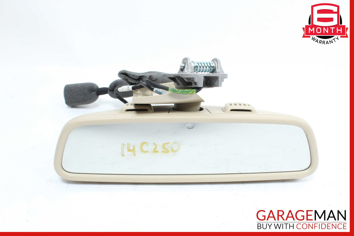 10-16 Mercedes W204 C250 E350 Interior Rear View Mirror Beige OEM
