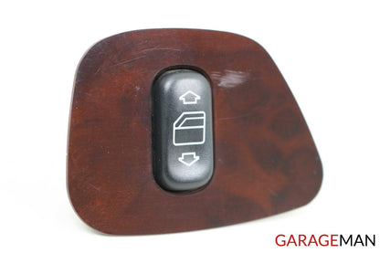 96-99 Mercedes W210 E300 E420 Rear Right Passenger Side Window Switch Trim Wood