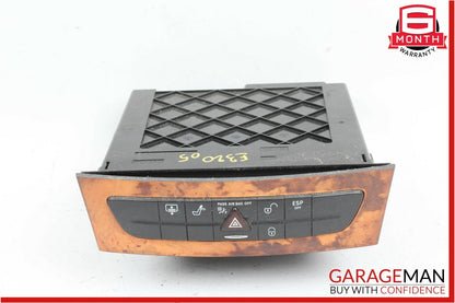 03-09 Mercedes W211 E550 E320 CLS550 Hazard Light Door Lock Control Switch Wood
