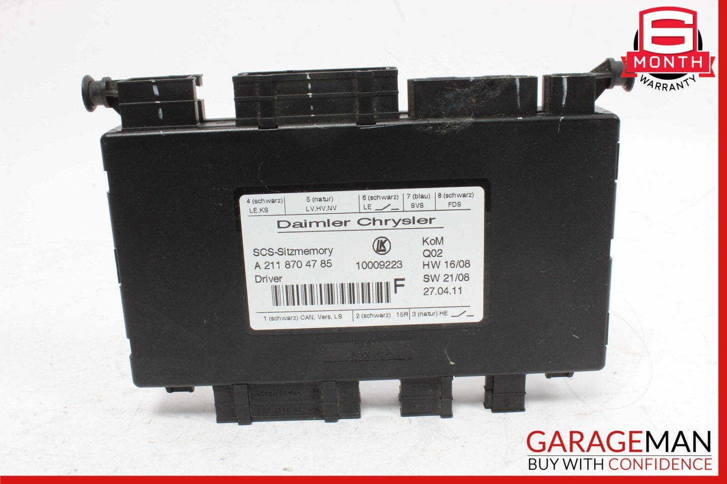 03-12 Mercedes ML500 GL350 E350 GL550 Front Left Side Seat Control Module Unit