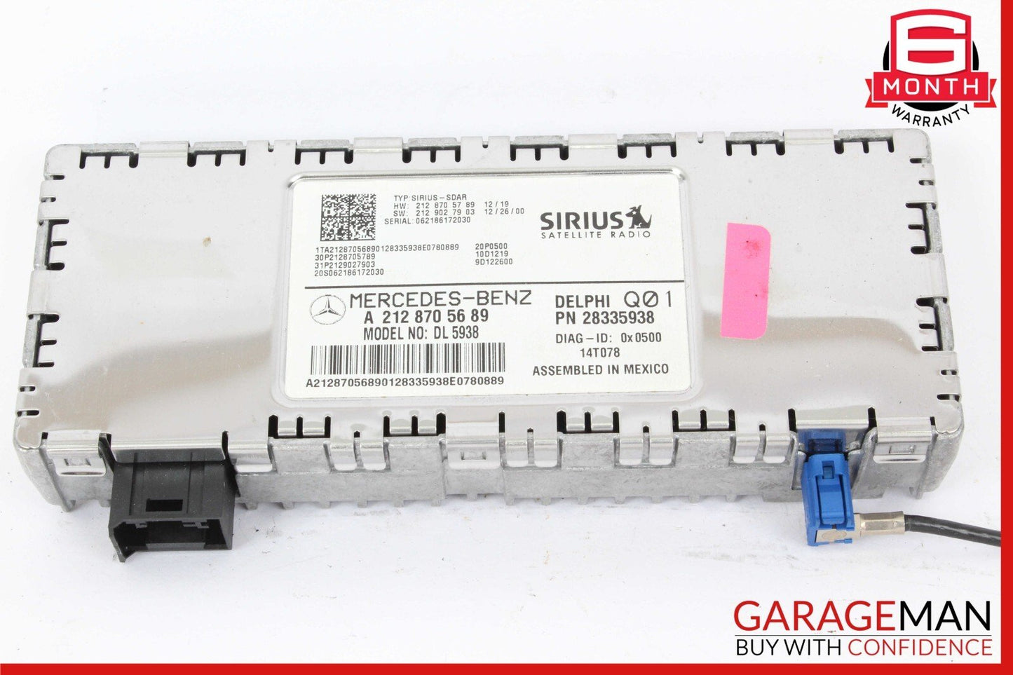 10-17 Mercedes W204 C350 Sirius Satellite Radio Receiver Module 2128705689 OEM