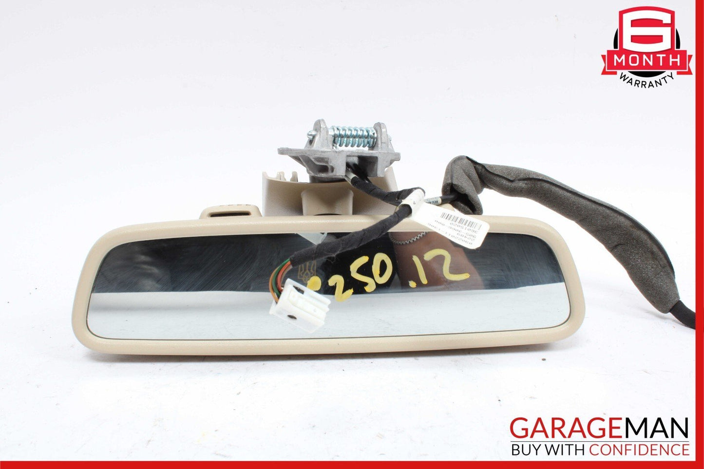 10-16 Mercedes W204 C250 Front Top Upper Rear View Mirror Assembly Beige OEM