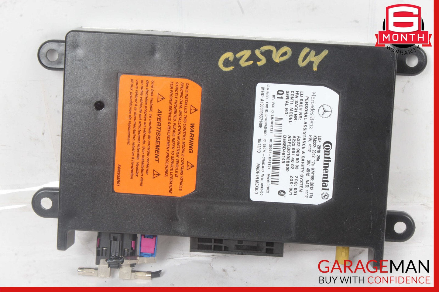 12-20 Mercedes W204 C250 CLS500 Communication Control Module Unit OEM