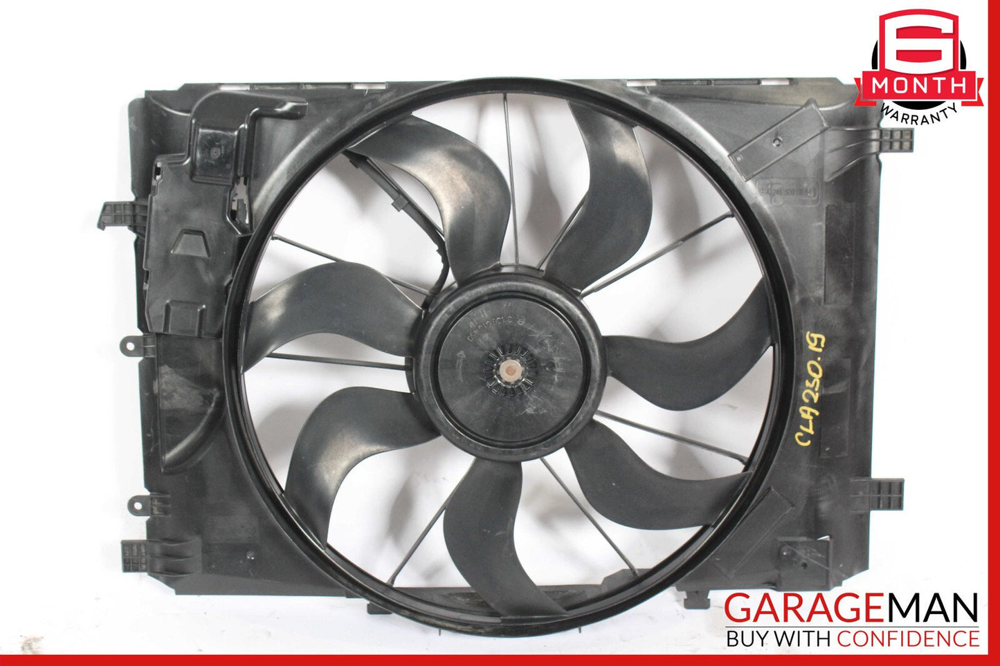 12-20 Mercedes X156 GLA250 SLK250 Engine Radiator Cooling Fan Motor Shroud Assy