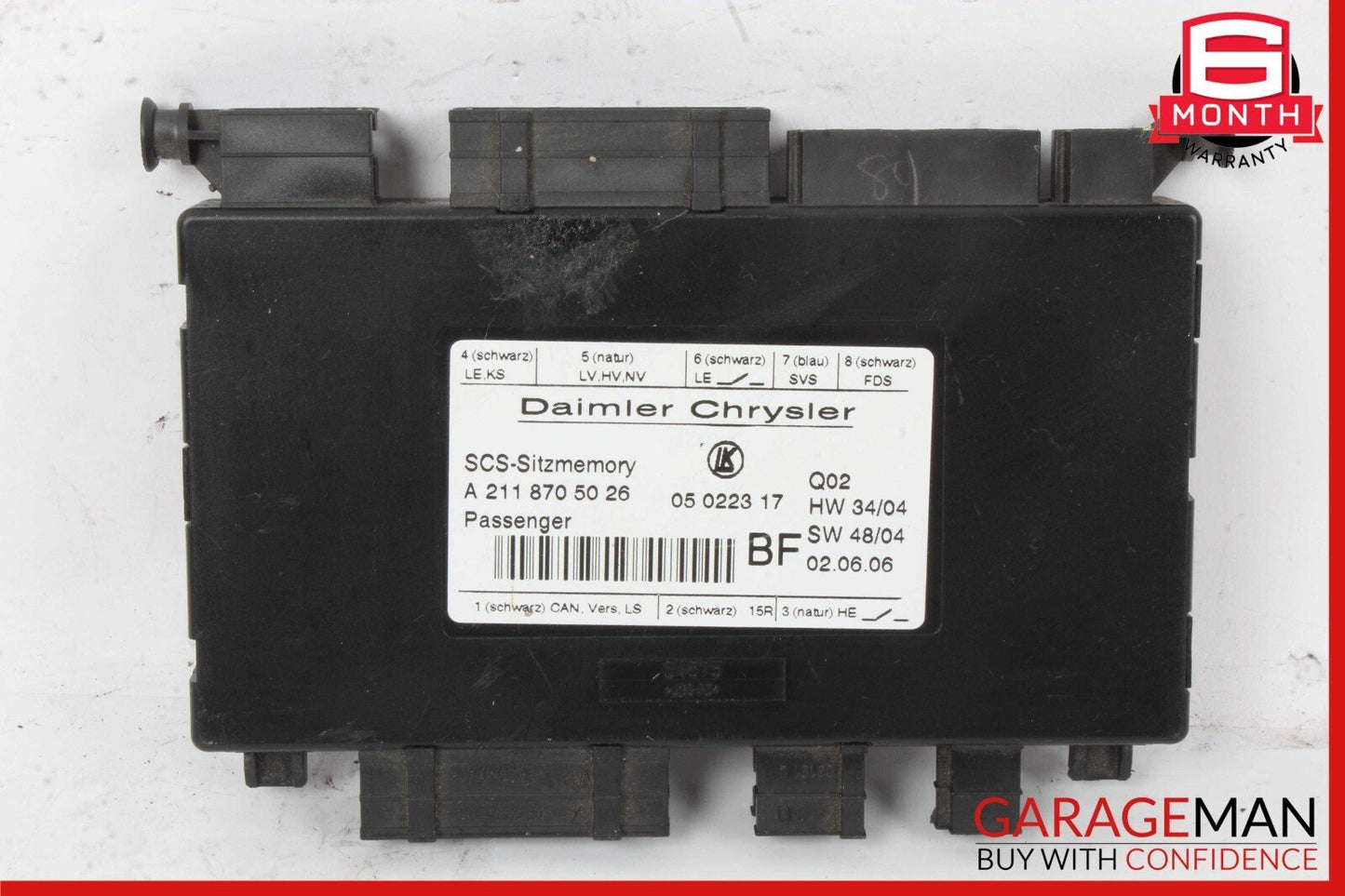 03-12 Mercedes W164 ML350 E350 Under Seat Control Module Front Right Side OEM