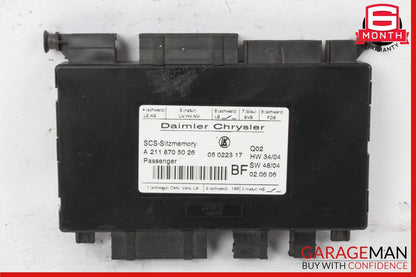 03-12 Mercedes W164 ML350 E350 Under Seat Control Module Front Right Side OEM
