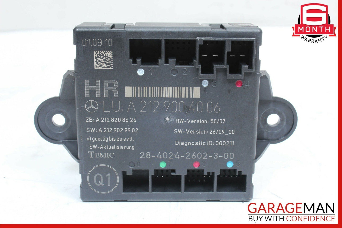 08-14 Mercedes W204 C250 C300 C63 AMG Rear Right Side Door Control Module Unit