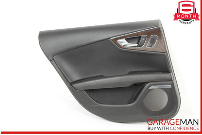 12-18 Audi A7 Rear Left Driver Side Interior Door Panel Trim Cover OEM