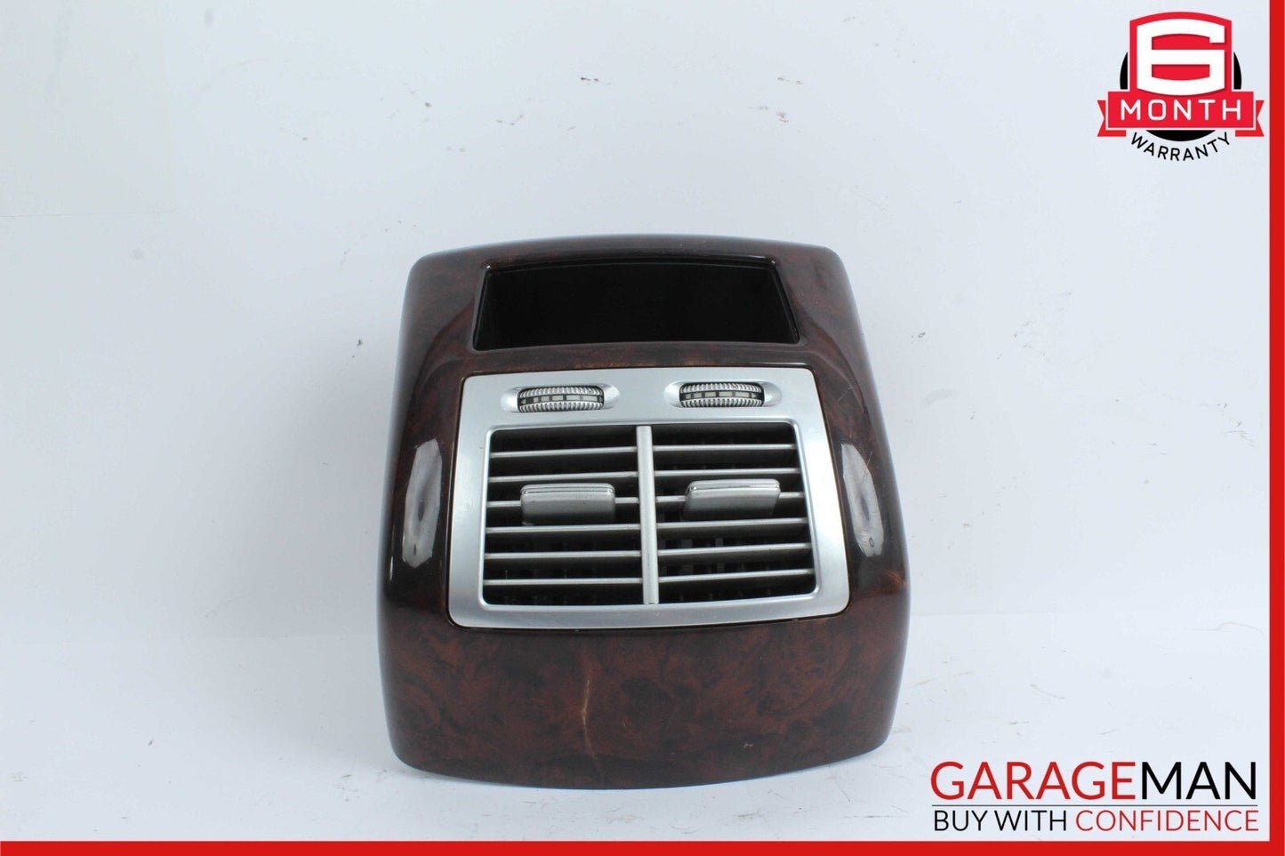 07-13 Mercedes W221 S550 Rear Center Console AC A/C Air Vent Trim Bezel Wood OEM