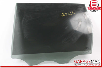 11-18 Porsche Cayenne 958 Hybrid S Rear Left Driver Side Door Window Glass OEM