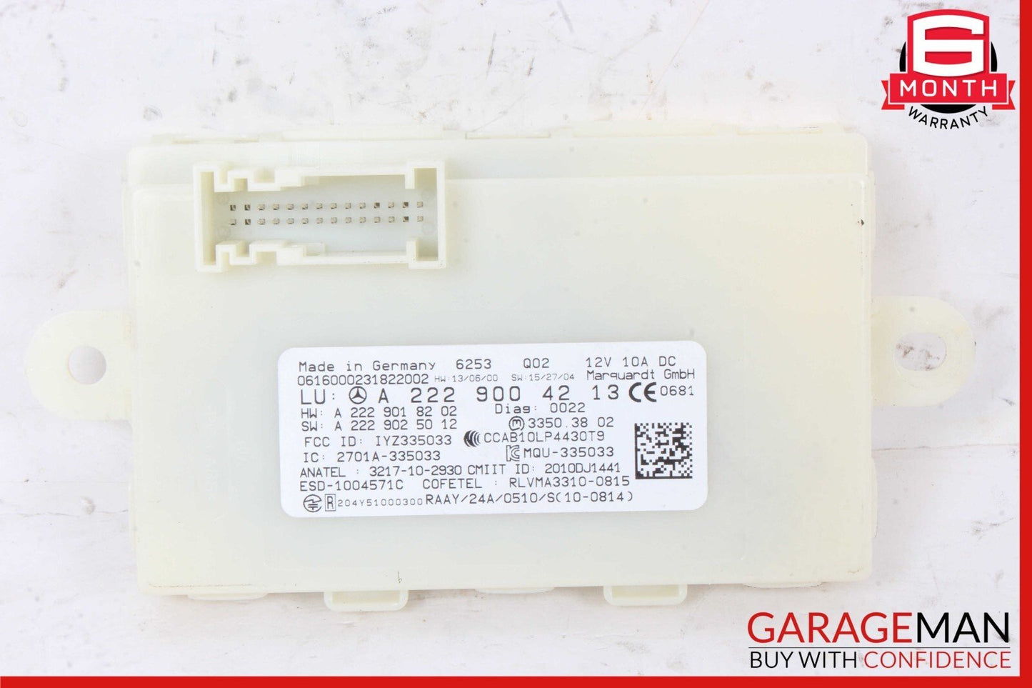 14-19 Mercedes W205 C300 S550 GLC350 Keyless Go Entry Control Module Unit OEM