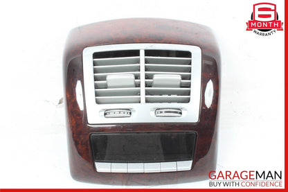 07-13 Mercedes W221 S600 S400 Rear Center Console A/C Air Vent Trim Wood OEM
