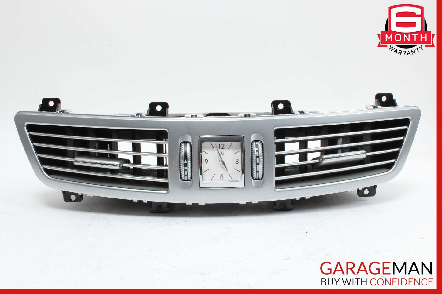 07-13 Mercedes W221 S550 S600 Center Dash AC A/C Air Vent Clock Trim Assembly