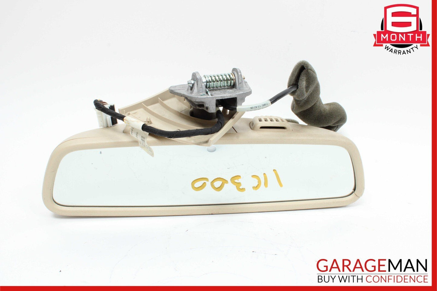 08-14 Mercedes W204 C350 C300 Top Upper Rear View Mirror Assembly Beige