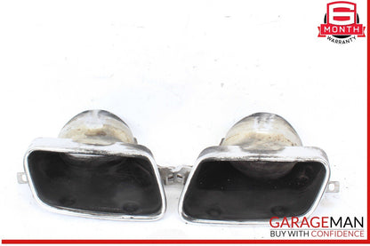 10-18 Mercedes W218 CLS550 E550 Rear Exhaust Muffler Tip Tips Set of 2 Pc OEM