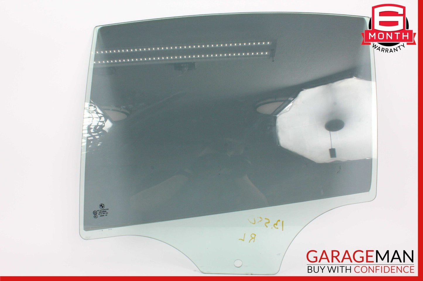 11-16 BMW 525i 535i 550i Rear Left Door Window Glass OEM