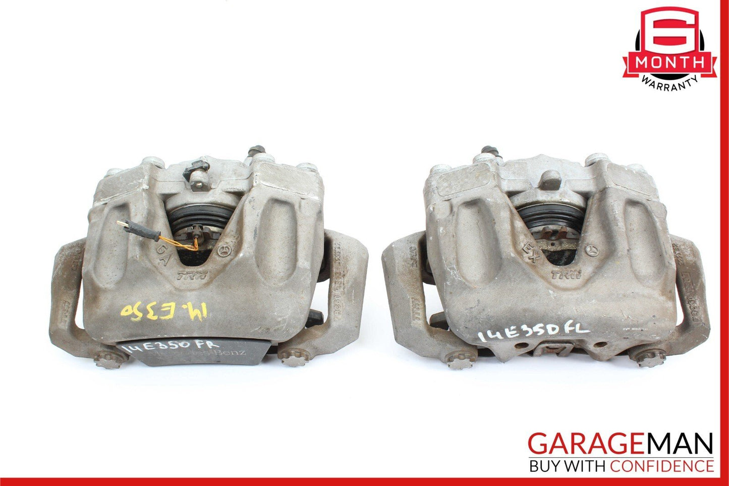 10-14 Mercedes W212 E350 Front Brake Calipers Left and Right Set Of 2 Pc OEM