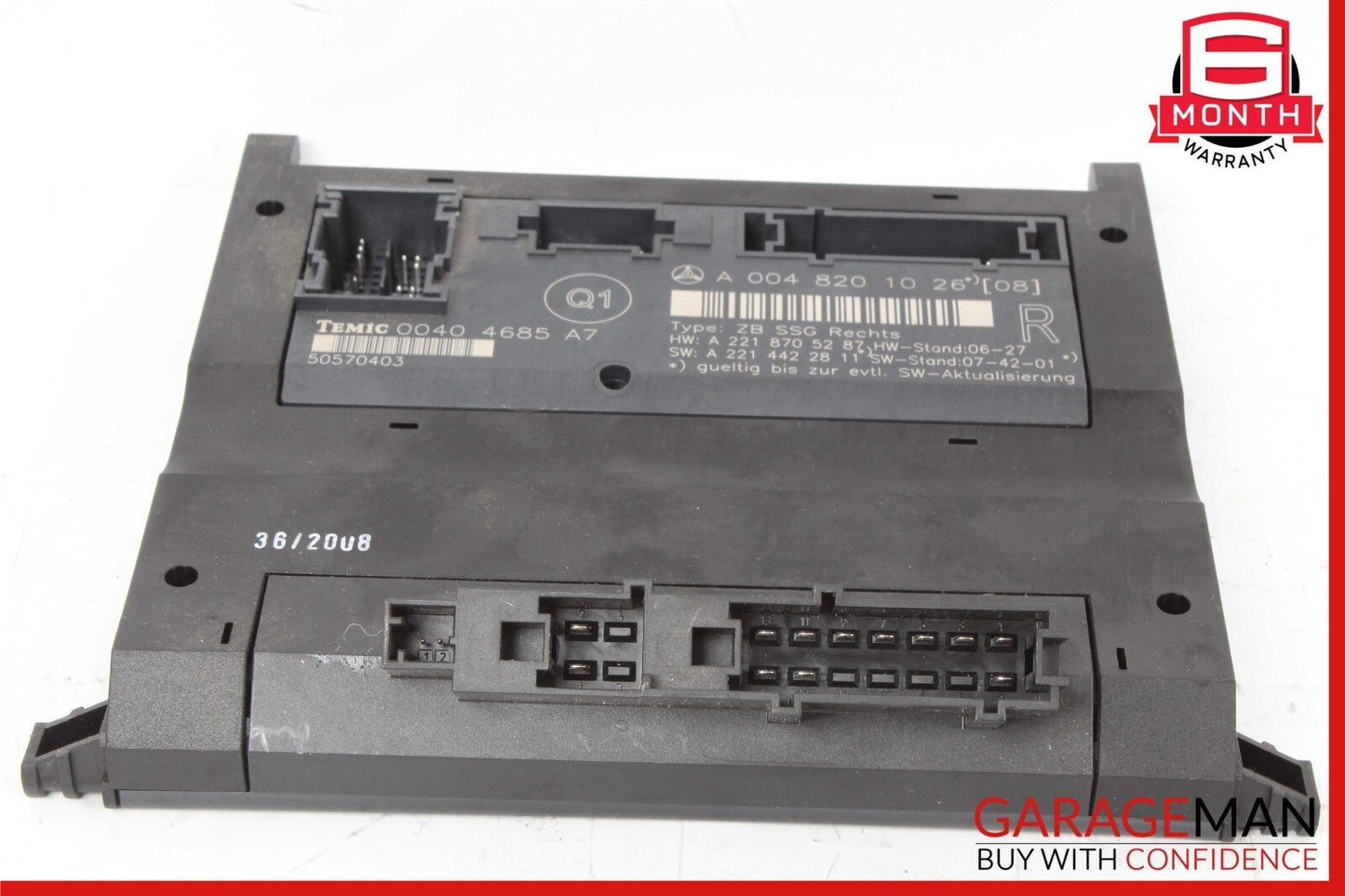 07-13 Mercedes W221 S550 S400 Front Right Side Under Seat Control Module Unit