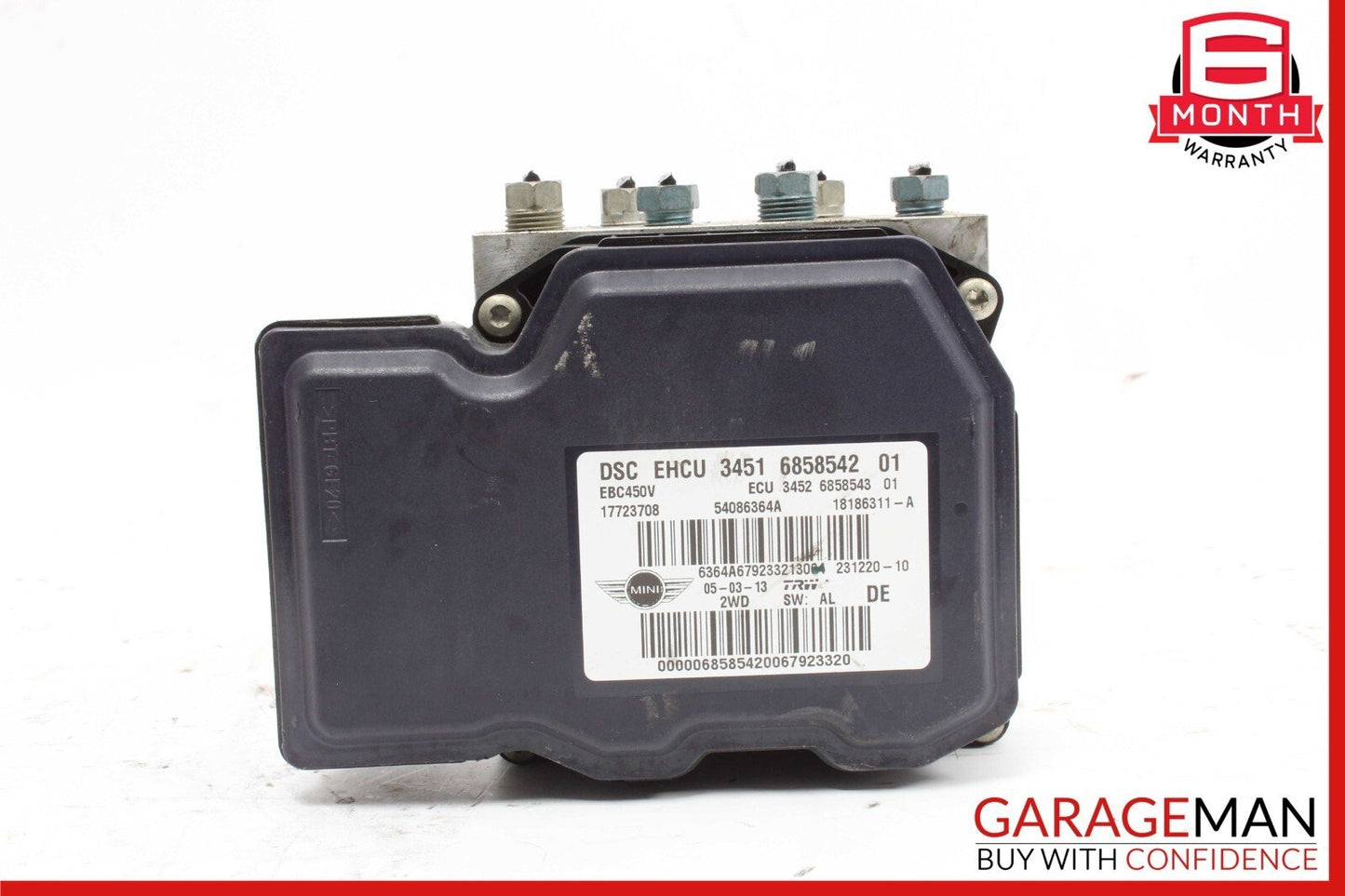 12-14 Mini Cooper ABS Anti Lock Brake Pump Module 3451 6858542 01 OEM