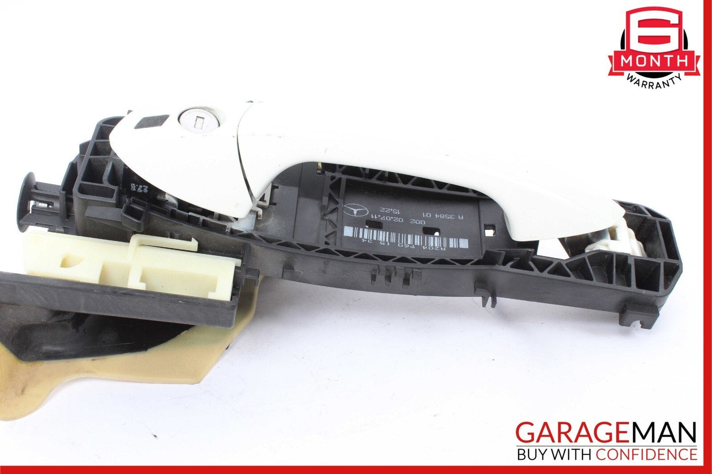 10-13 Mercedes W212 E350 Front Left Exterior Door Handle Assembly Calcite White