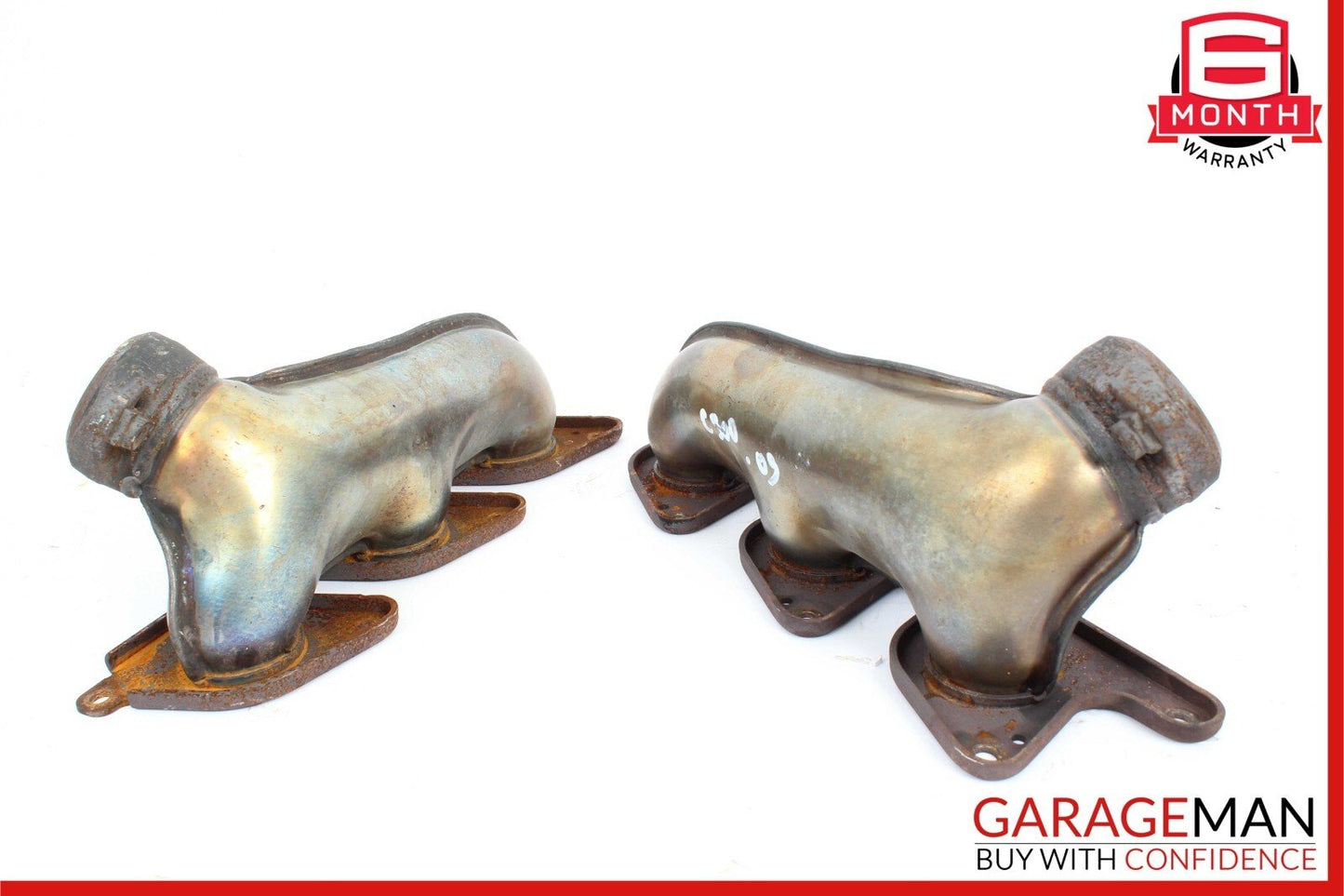08-11 Mercedes W204 C300 Left & Right M272 Exhaust Manifold Header Pipe Set of 2
