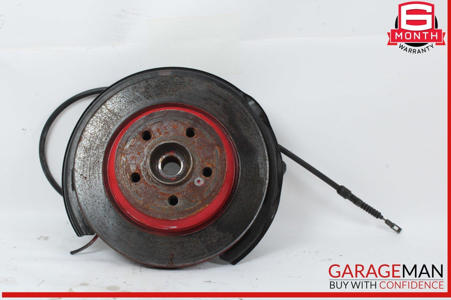 03-12 Mercedes R230 SL500 Rear Left Side Spindle Knuckle Hub w/ Rotor Disc OEM