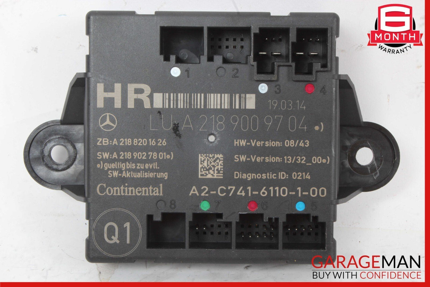 08-18 Mercedes W218 CLS550 GLK350 C350 Rear Right Side Door Control Module OEM